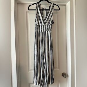 Striped Sleeveless Jumpsuit
